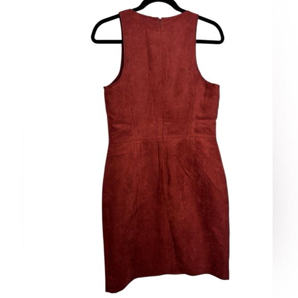 Banana Republic Business Casual Vegan Suede Sheath Dress in Red Size 8 NWT - Picture 6 of 14